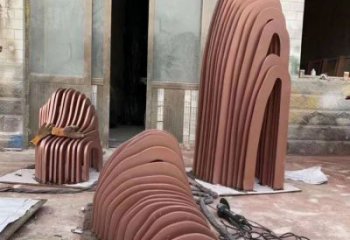 假山雕塑廠家，小區(qū)不銹鋼假山雕塑制作