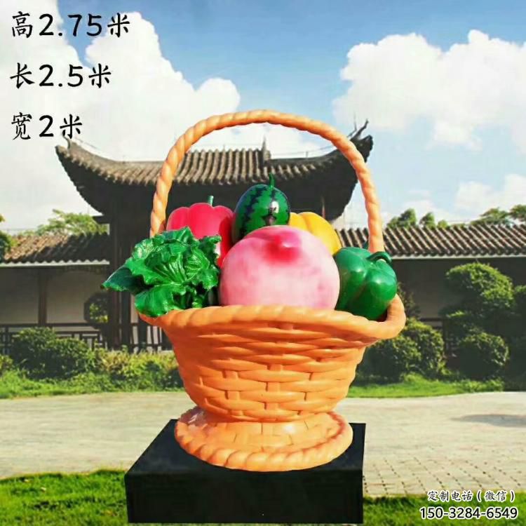 大型果籃雕塑 門口創(chuàng)意雕塑 售樓處小品