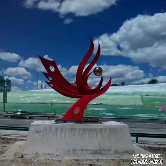 預定城市鳳凰雕塑 風景區彩繪雕塑 抽象擺件