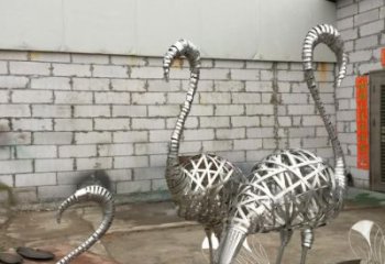 預(yù)定創(chuàng)意仙鶴雕塑 步行街店門(mén)口雕塑 鏤空小品