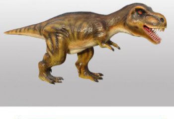 古銅色玻璃鋼恐龍雕塑 大型城市雕塑 商業街擺件