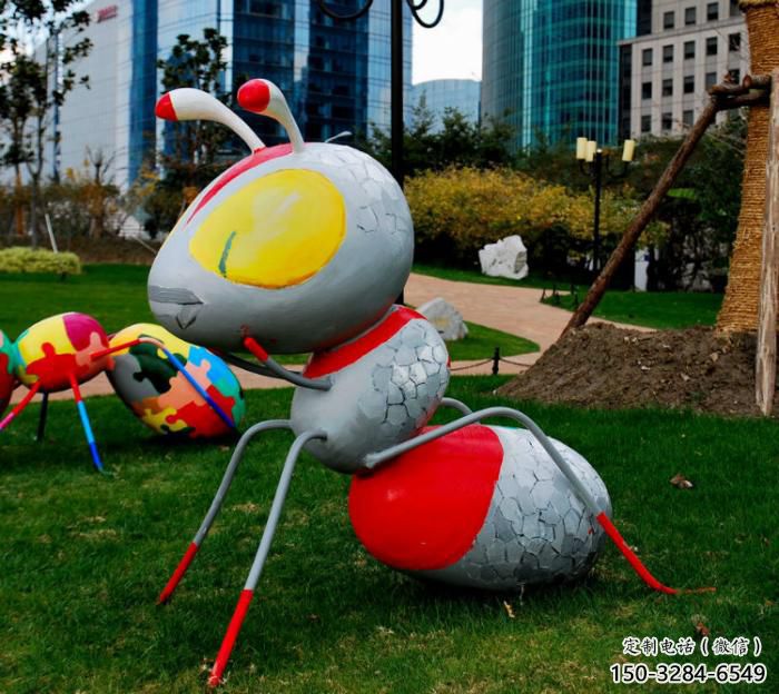 風景區(qū)玻璃鋼螞蟻雕塑 售樓處廣場雕塑 仿古擺件