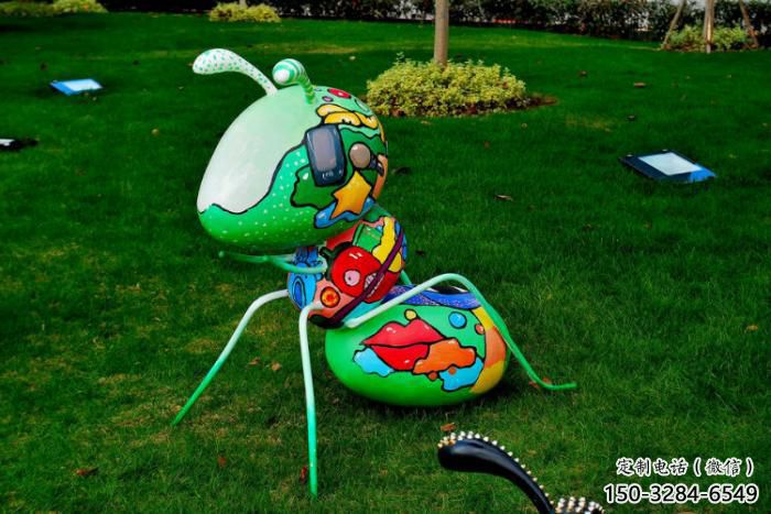 玻璃鋼庭院螞蟻雕塑 城市古銅色雕塑 音樂小品