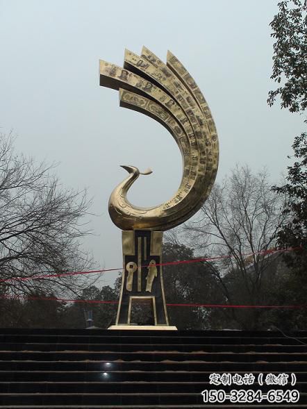 風景區不銹鋼鳳凰雕塑廠家 售樓處廣場雕塑 仿古擺件