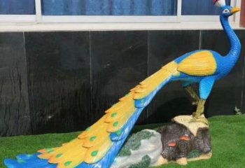 園林玻璃鋼孔雀雕塑 田間彩繪雕塑 仿真擺件