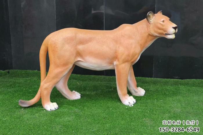 園林玻璃鋼豹子雕塑廠(chǎng)家 城市廣場(chǎng)雕塑 步行街?jǐn)[件