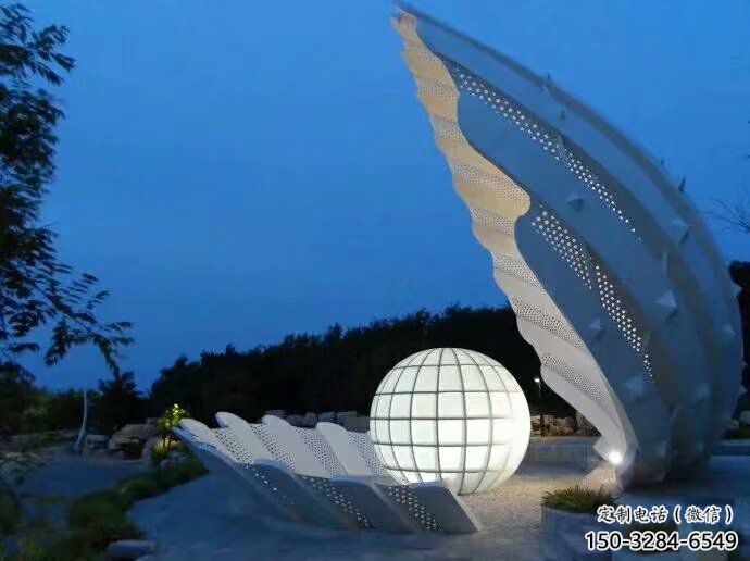 風(fēng)景區(qū)不銹鋼貝殼雕塑 售樓處廣場雕塑 仿古擺件