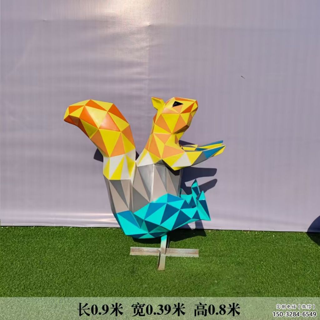 不銹鋼商業街松鼠雕塑 售樓處雕塑 動物擺件