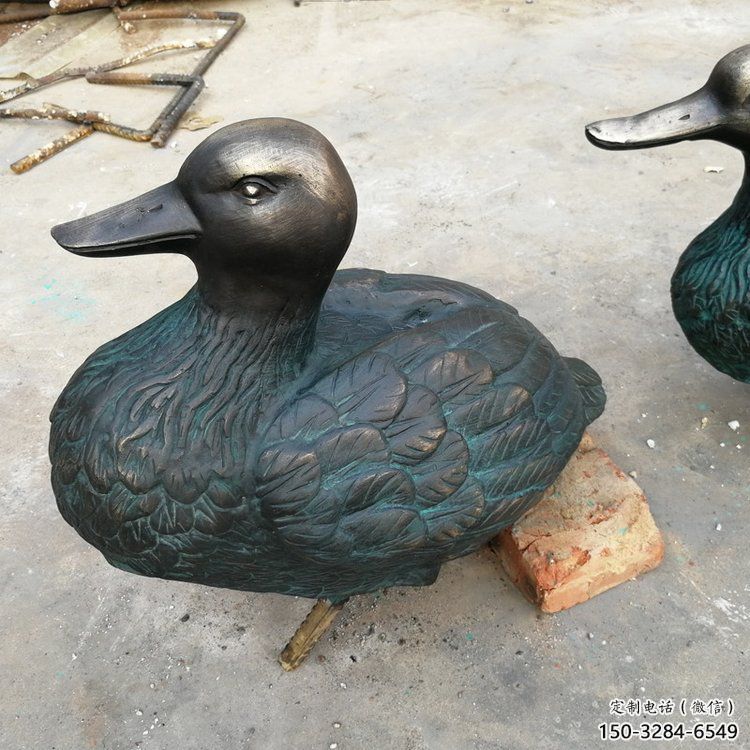 鴨子雕塑廠家，仿真動物， 公園廣場街頭擺件 (13)