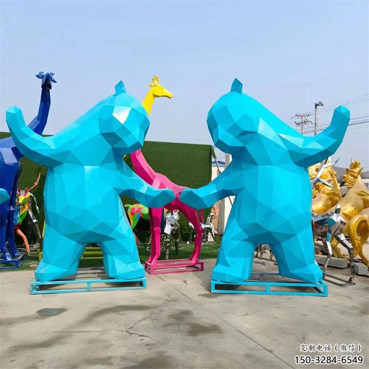 大熊雕塑廠家，酒店房地產(chǎn)雕塑，現(xiàn)代景觀小品 (6)