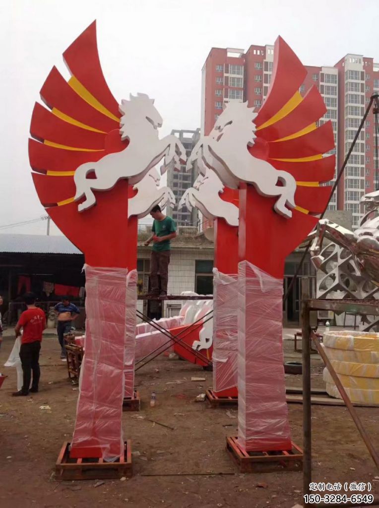 承接奔馬雕塑，城市建筑，公園廣場動物雕塑