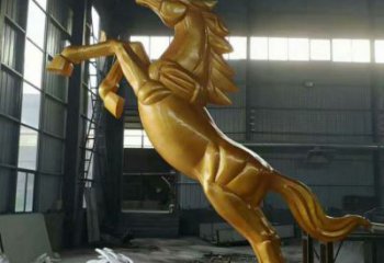 廣場奔馬雕塑，城市街頭擺件，不銹鋼動物小品