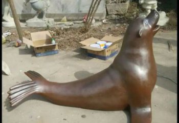 創(chuàng)意海豹雕塑 步行街店門口雕塑 影視劇小品