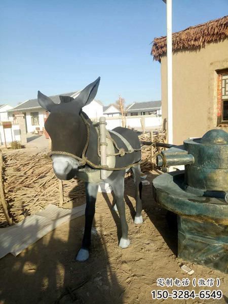 仿真毛驢雕塑 店門口園林雕塑 動物小品