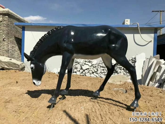 庭院毛驢雕塑 城市古銅色雕塑 音樂小品