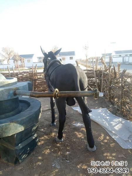 園林毛驢雕塑 田間彩繪雕塑 仿真擺件