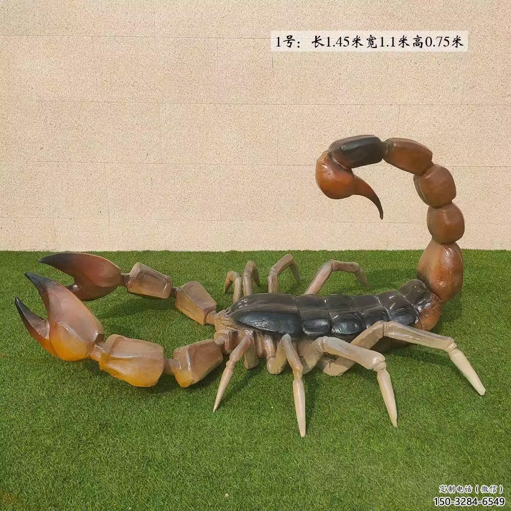 古銅色蝎子雕塑 大型城市雕塑 商業(yè)街?jǐn)[件