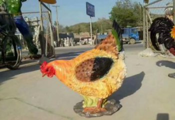 小區(qū)小雞雕塑，仿真主題，彩繪工藝