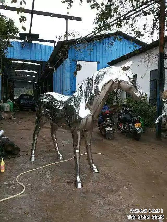 庭院戰馬雕塑，動物主題，拋光工藝