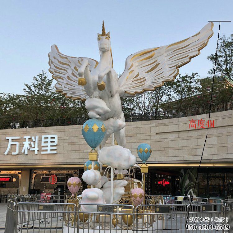 景區天馬雕塑，美陳小品，網格工藝