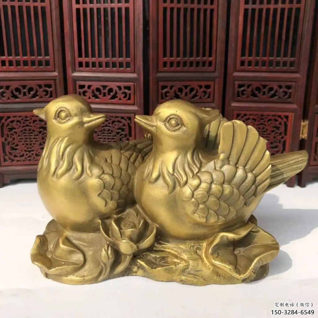 仿真鴛鴦雕塑 酒店公園雕塑 風(fēng)景區(qū)擺件