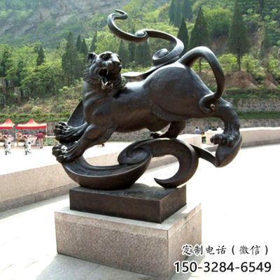 醫(yī)院白虎雕塑，仿古動漫雕塑，仿古擺件