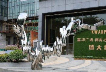 操場(chǎng)貓咪雕塑，鏤空海洋雕塑，噴砂制造