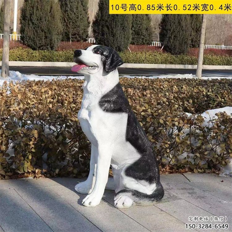 街道哈巴狗雕塑，鑄銅農(nóng)耕雕塑，古銅效果