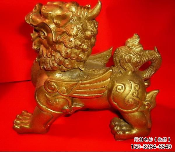 公園貔貅雕塑，噴砂發(fā)光雕塑，鑄銅工藝