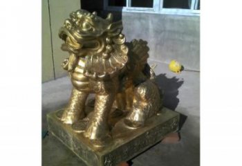 步行街貔貅雕塑，鑄銅農(nóng)耕雕塑，鏤空方式