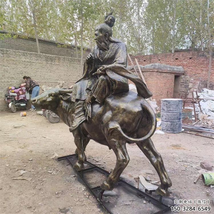 景區老牛雕塑，鍍金歐式雕塑，鐵藝材質