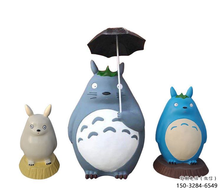 街道龍貓雕塑，鑄銅農耕雕塑，古銅效果