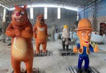 維尼熊雕塑，仿古動漫雕塑，仿古擺件