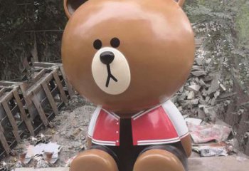 房地產(chǎn)布朗熊雕塑廠，仿古動(dòng)漫雕塑，噴砂制造