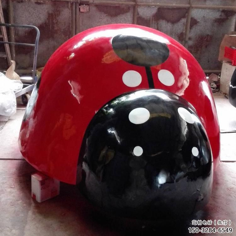 城市瓢蟲雕塑，網格體育雕塑，古銅效果