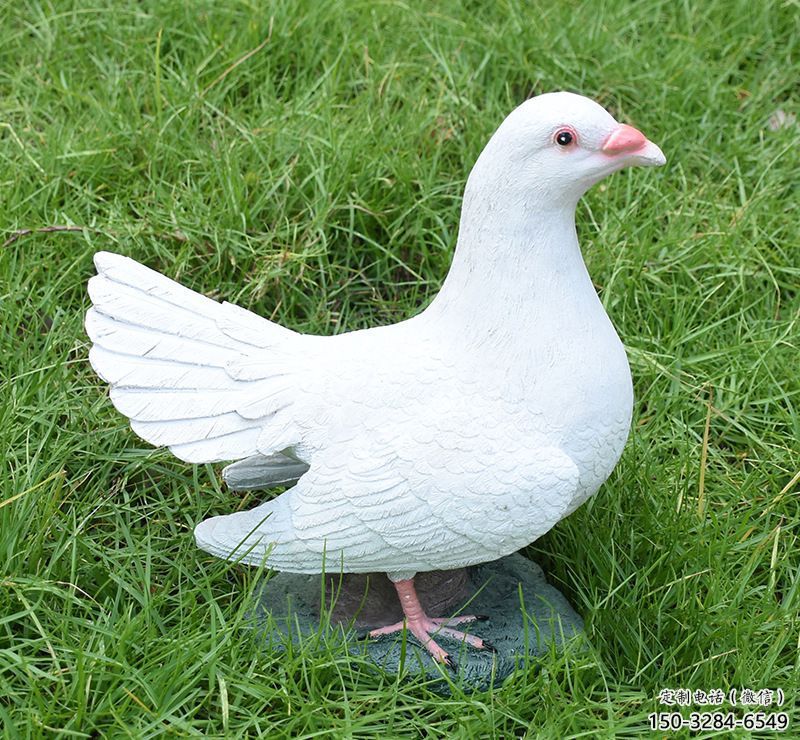 園林鴿子雕塑，噴漆運動雕塑，彩繪形式
