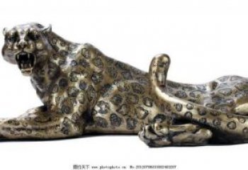 步行街獵豹雕塑，鍛造動物雕塑，仿真方式