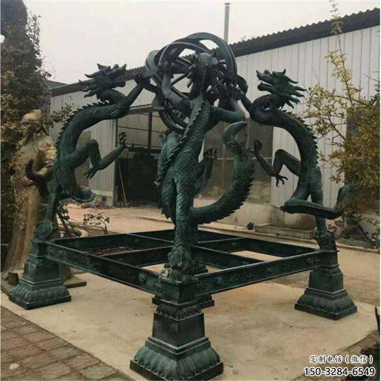大型渾天儀雕塑，鍍銅景觀雕塑，鏡面工藝