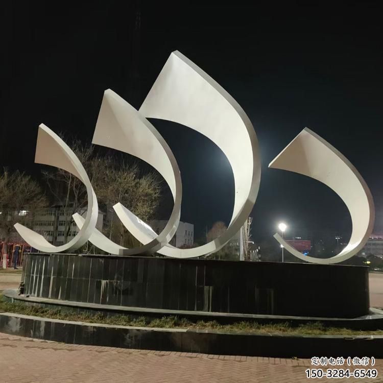 農(nóng)村帆船雕塑，烤漆景觀雕塑，抽象效果