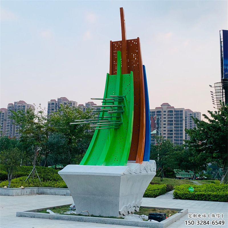 醫(yī)院帆船雕塑，仿古景觀(guān)雕塑，仿古擺件