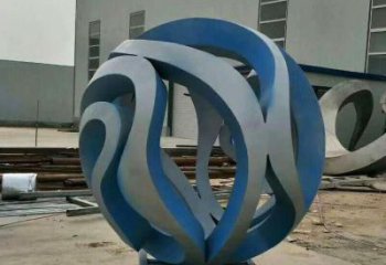 操場地球儀雕塑，鏤空景觀雕塑，噴砂制造