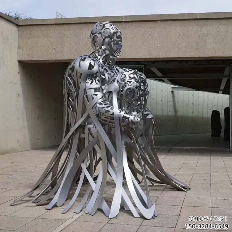 公園字母人物雕塑，噴砂發光雕塑，鑄銅工藝