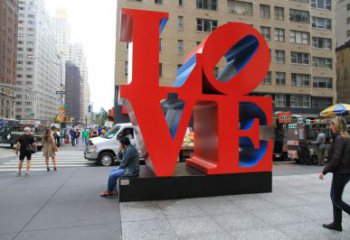 戶外景觀雕塑，鍍銅字母雕塑廠家，鏡面工藝