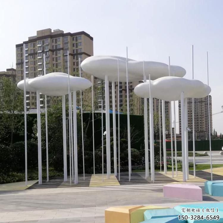 酒店云朵雕塑，鍍金歐式雕塑，仿古擺件