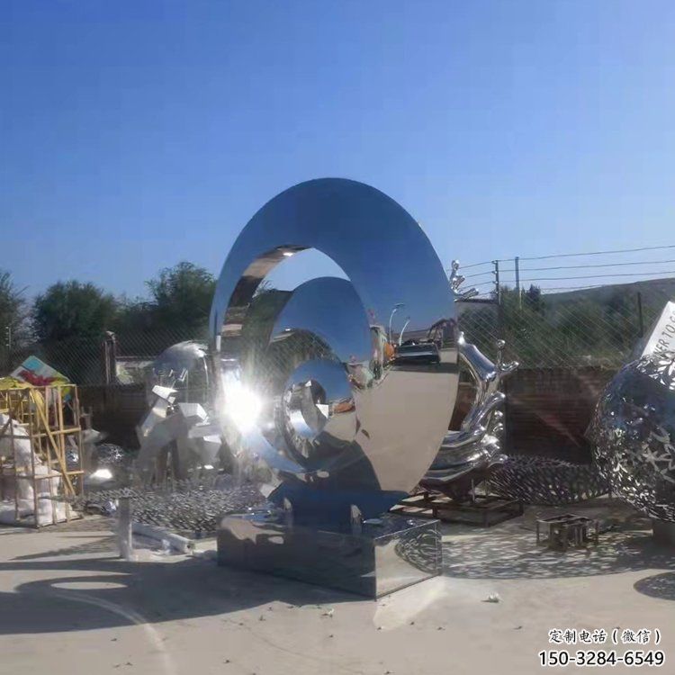 公園圓環雕塑，噴砂發光雕塑，鍛造工藝