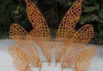 操場翅膀雕塑，鏤空景觀雕塑，噴砂制造