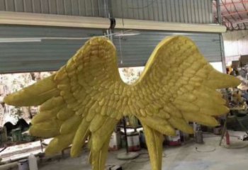 翅膀雕塑，鏤空景觀雕塑，抽象效果