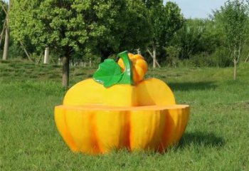 街道坐凳雕塑，彩繪景觀雕塑，水果主題效果