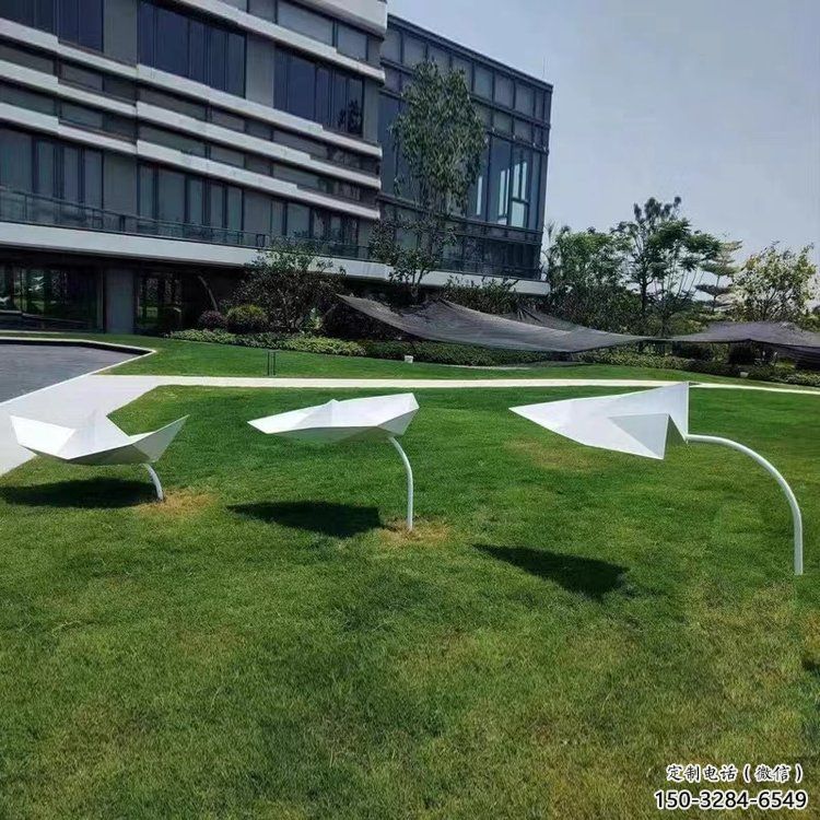 廣場飛機雕塑 抽象景觀小品 烤漆雕塑