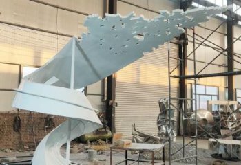 庭院飄帶雕塑 公園草地小品 鍛造雕塑